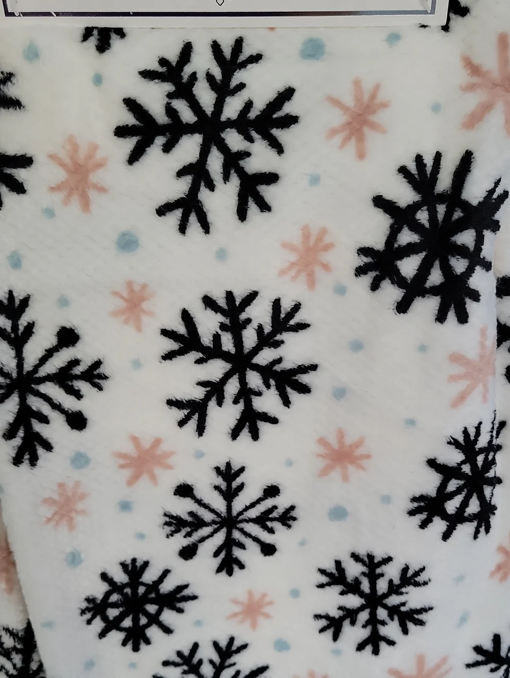 2/$30 Let It Snow! White Snowflake Plush Throw 50 X 70